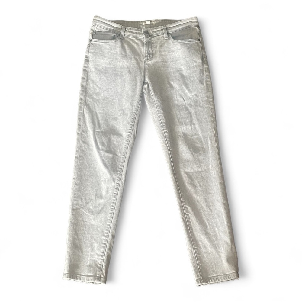 EILEEN FISHER‎ Gray Wash Jeans size 6 Relaxed Fit Skinny Mid Rise Stretch 8